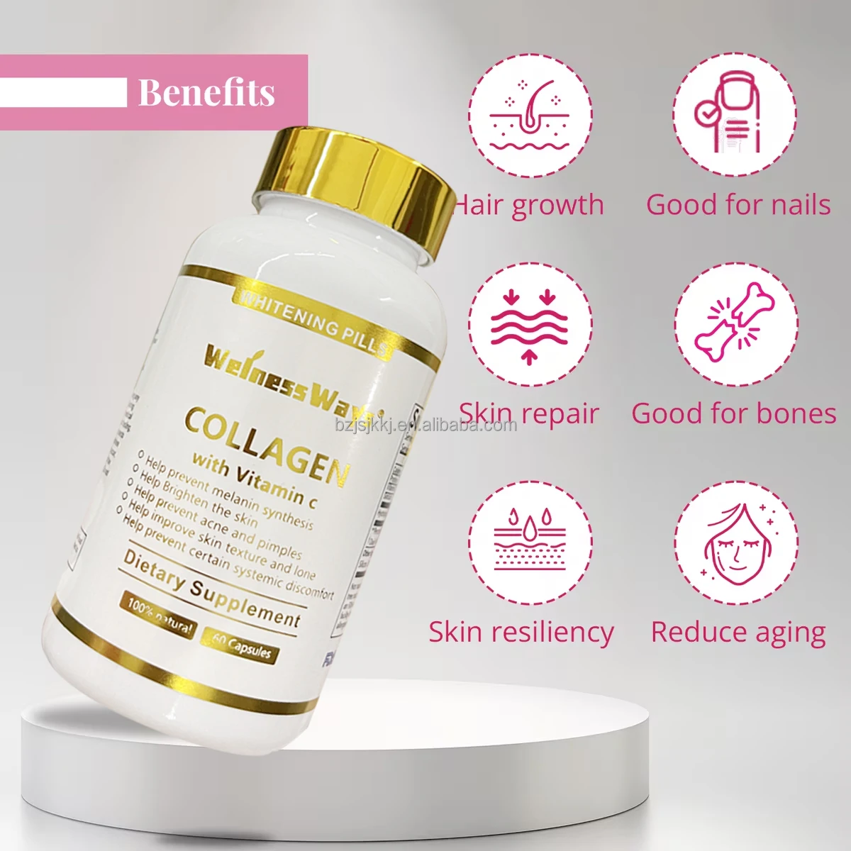 WelnessWays L-glutathione Capsules Skin Whitening Collagen Softgels Capsule  for Beauty Skin