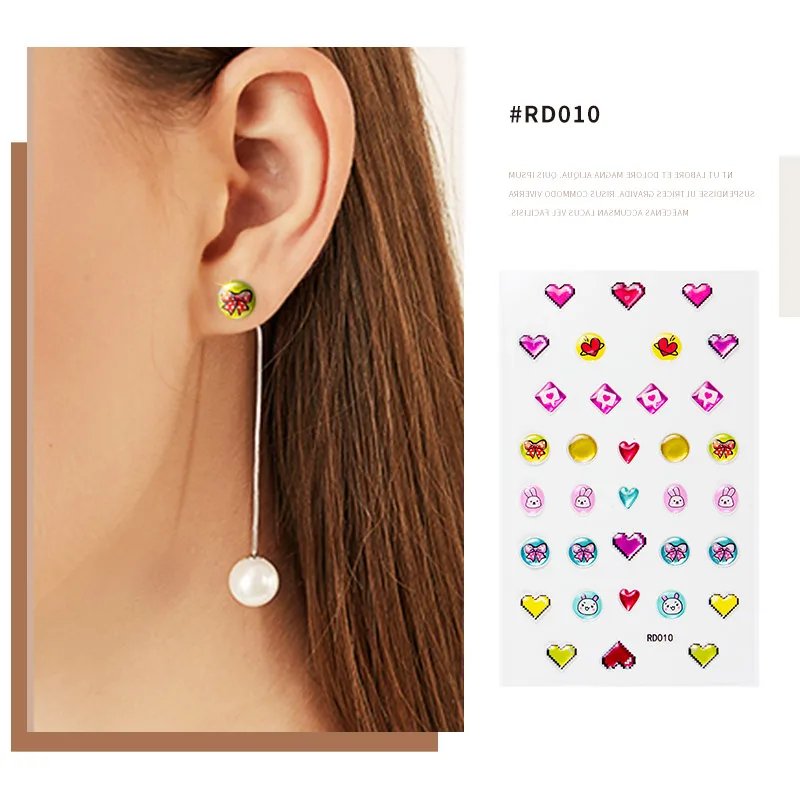 Buy Smile 315 Piece Sticker Earrings 3D Gems Sticker Girls Sticker Earrings  SelfAdhesive Glitter Craft Crystal Stickers Online at Low Prices in India   Amazonin