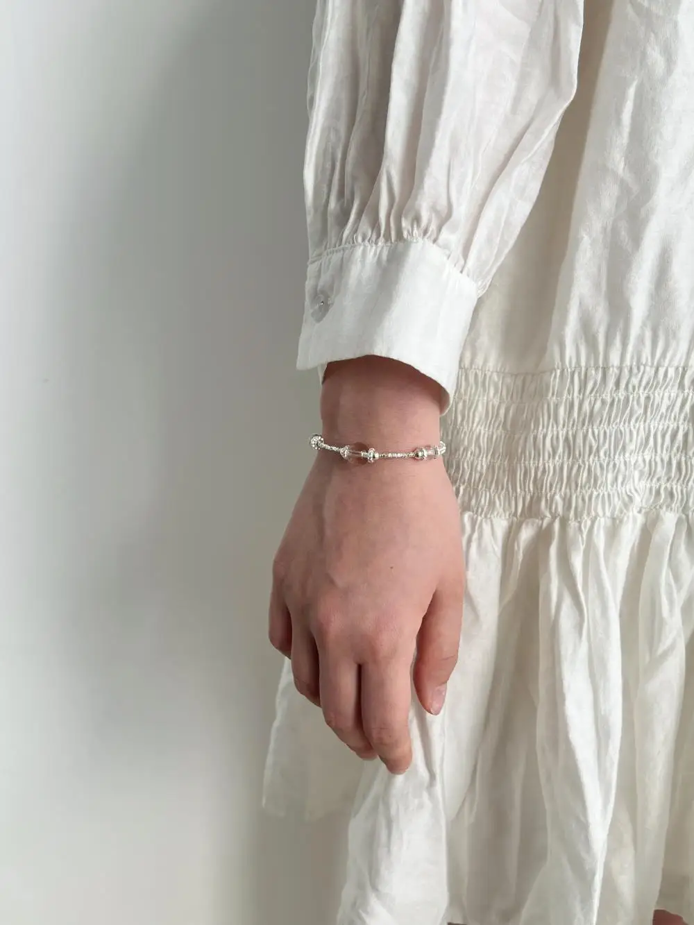 KAKODIY Daily Clear Crystal Beaded Charm 925 Sterling Silver Women's Bracelet Jewelry detail 6