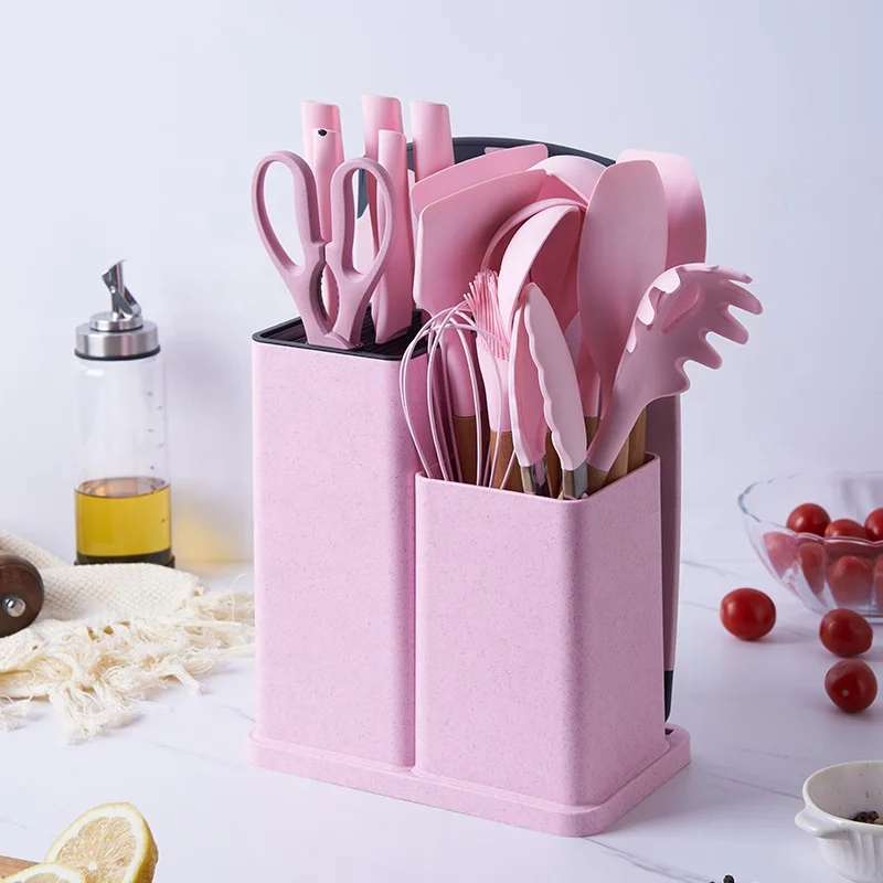 Cc004 Hot Sell 19 Piece Silicone Kitchen Accessories Kitchenware Cooking Tools Kitchen Utensils 2820