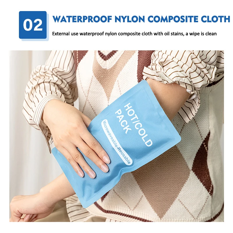 high quality custom gel ice pack logo reusable nylon ice bag 23*13cm hot cold compress relieve pain