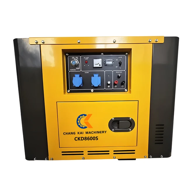 Portable super silent  Diesel Generator 7kva CKD8600S with Four stroke and Direct injection