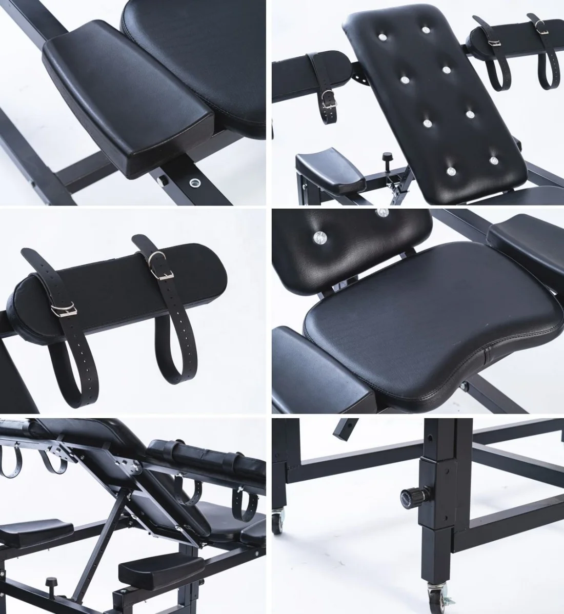 Pro BDSM Throne System: Open-Leg Spreader Chair with Built-In Sex Machine & 6-Point Restraint Harness
