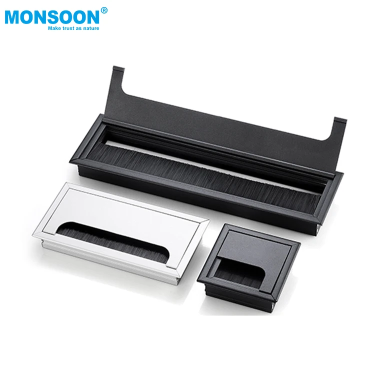 MONSOON Furniture Hardware Office Computer Desk Dustproof Table Metal square Cable Outlet Cable Hole Cover