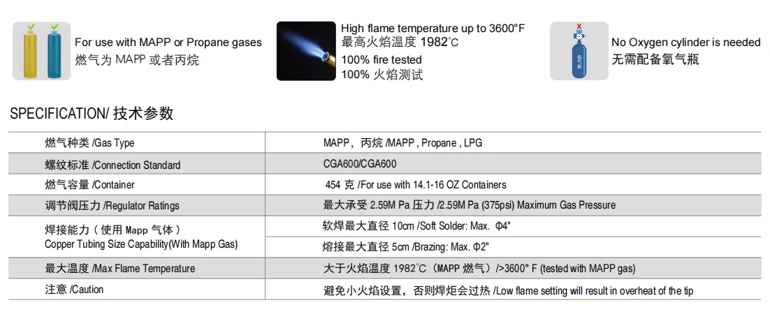 HT-1DS2M Dual-Tip Torch with Self-Ignition and Single-Tip/Dual-Tip Switching (both the Bent Tube and Tip Can Swivel 360&deg;) Torch