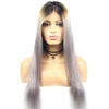 Parrucca in pizzo 13x4 # 1b/grigio ombre