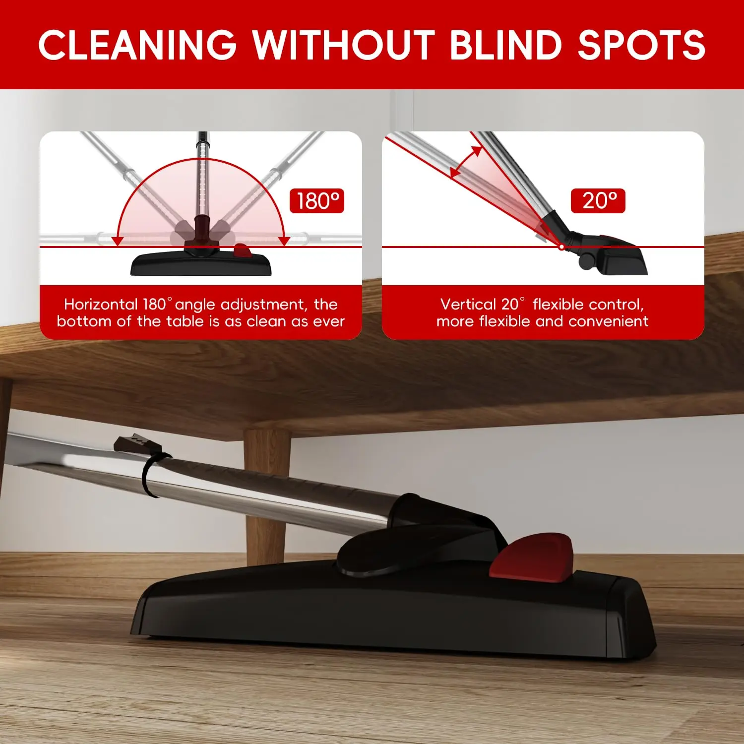 Lightweight Vacuum Cleaner, 2-in-1 Hand and Stick Vac, Efficient Cleaning