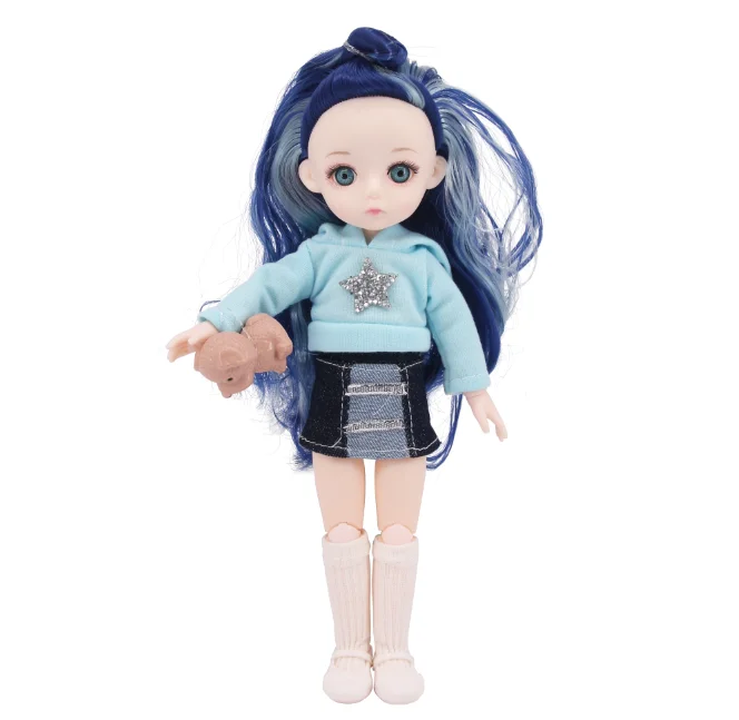 2024 Popular 24cm Fashion Doll Set Mini Articulated Toy With Accessory Puppy