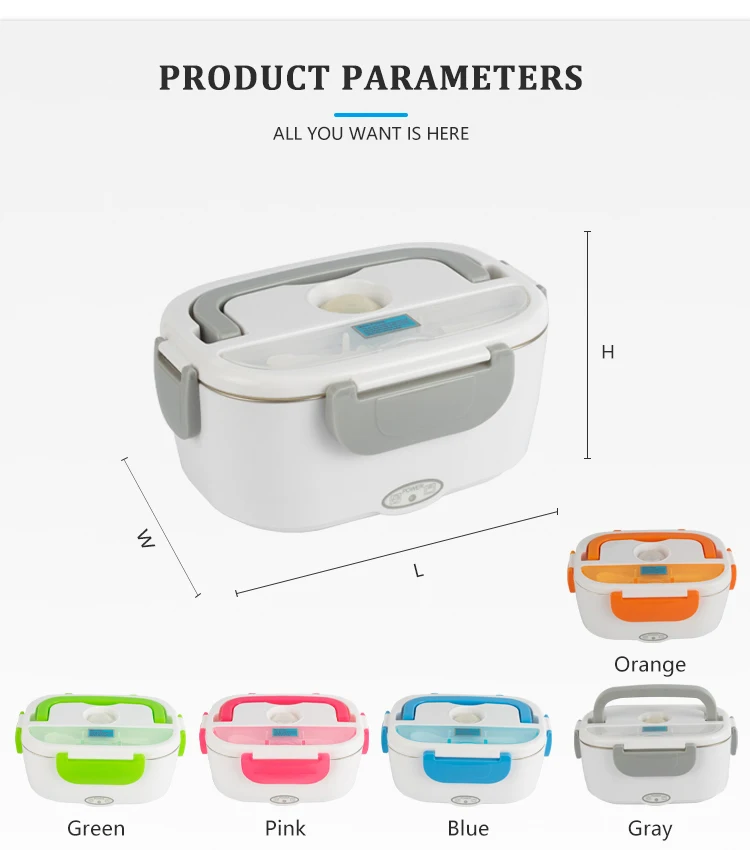 Hotsale Food Warmer Electric Lunch Box Potluck Heater Bento Easy To
