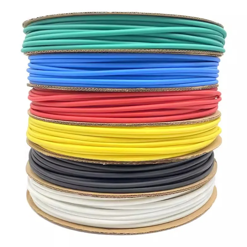 PE Heat Shrink Sleeve 2:1 Black White Color Shrinkable Tubing 12mm Cylinder Cable Heat Shrink Tube Cable Management Kit