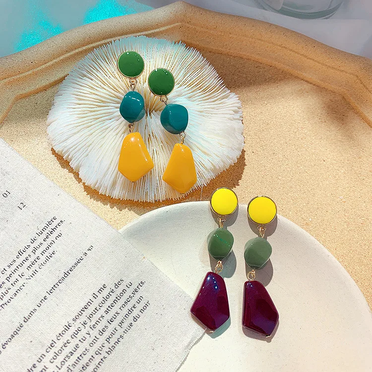 Beautiful Ladies Jewelry Colored Drop Acrylic Earring Buy Drop Earrings Fashion Earrings Elegant Earrings Product On Alibaba Com