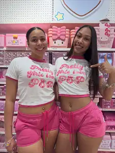 LYG Wholesale Womens Two Piece Set Vintage Printed Tshirt Jogger Streetwear Cotton Custom Logo Oversized Cropped Distressed