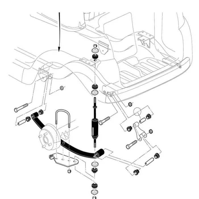Golf Cart Rear Shock Absorber For Club Car Ds Electric 1981up&gas 1997