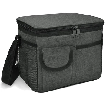 Large Waterproof Polyester Custom Food Insulated Cooler Bag With Shoulder Strap
