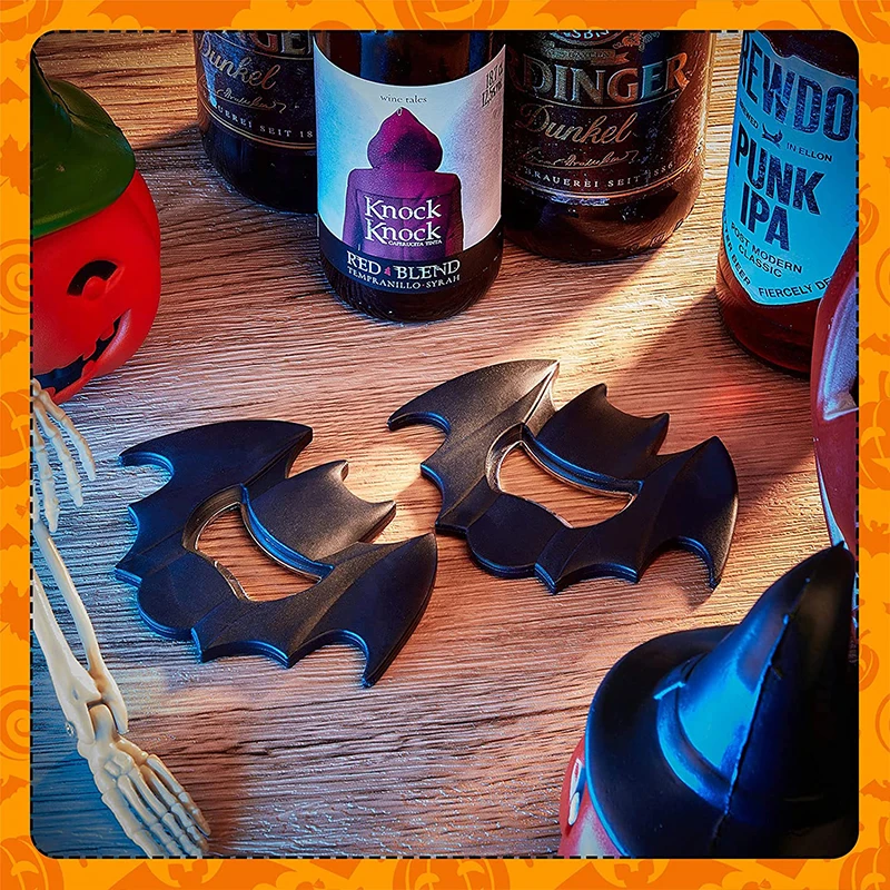 2pcs Halloween Cool Bat Bottle Opener Stainless Steel Beer Bottle