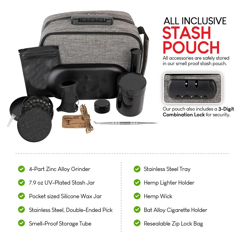 High Quality Stash Carbon Lining Locking Waterproof Smell Proof Stash