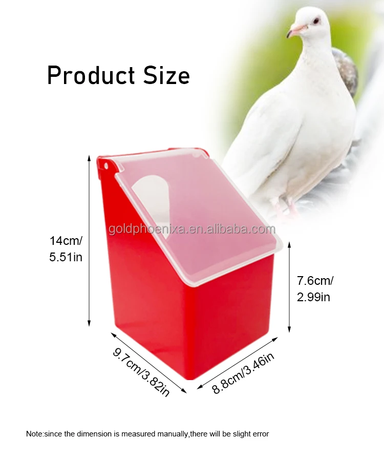 YYC New Condition Plastic Bird Cage Cup Pigeon Feeding Box in 1 2 3 Hole Options Pigeon Feeder