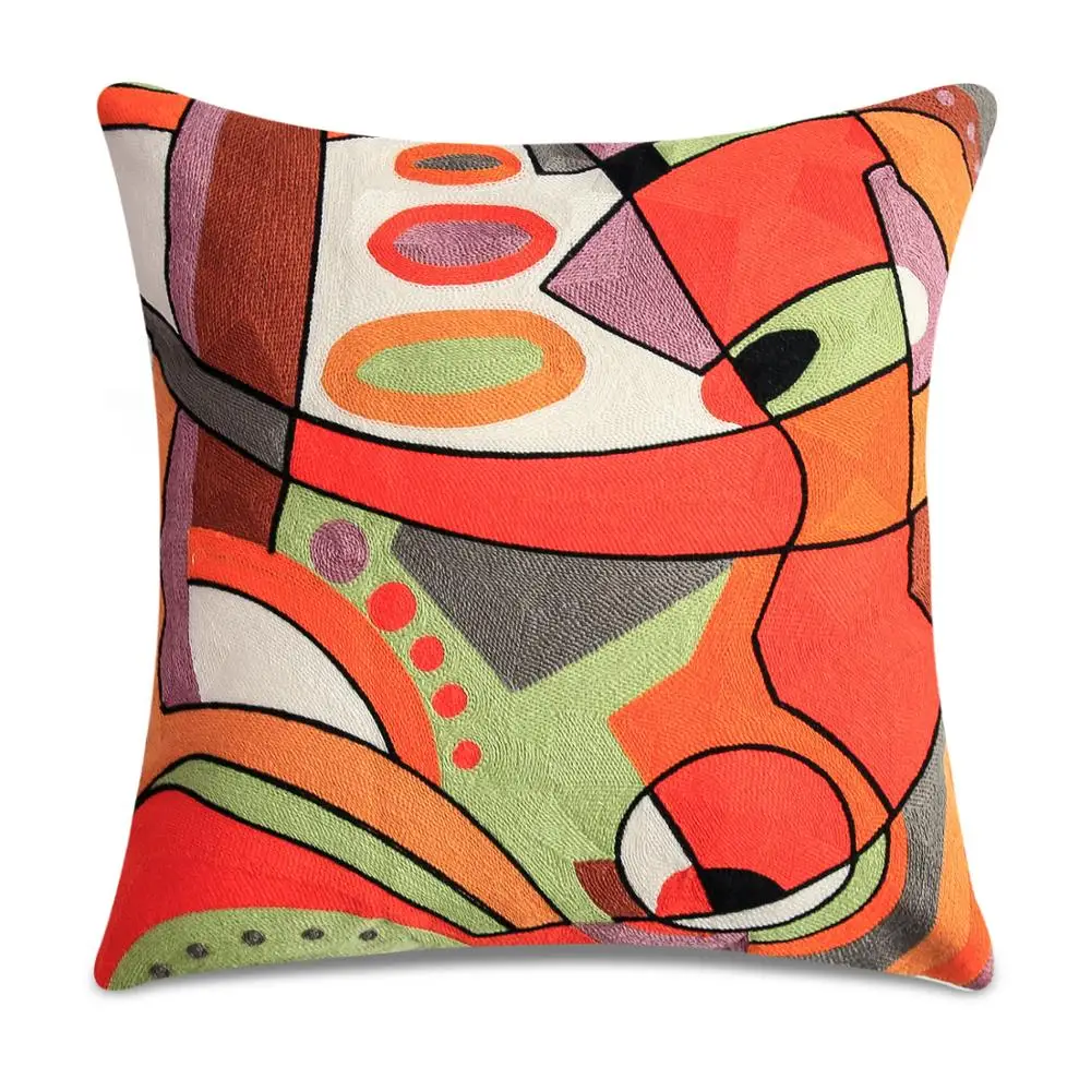 Custom Picasso Abstract Throw Pillows Cushion Cover Home Decorative Sofa Seat Embroidery Cushion Cover