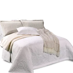Hotel & Home White Bedspread Bed Cover Set Customized Quilted Bed Spread Bedspreads