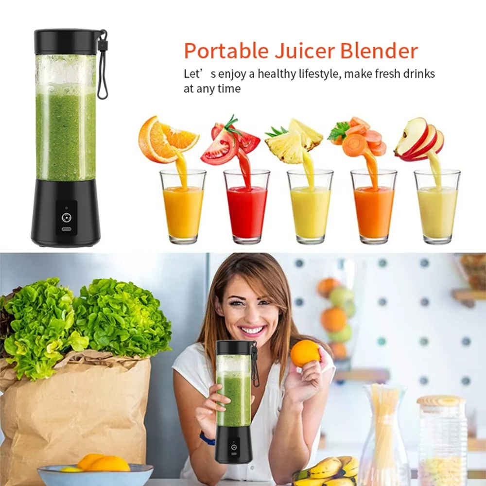 Fruit Juicer Popular Mini Electric Portable Wireless Rechargeable Bottle Juicer Blender for Traveling