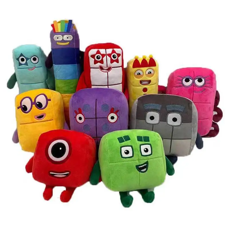 Numberblocks Plush Toy Cartoon Stuffed Numbers Dolls Math Enlightenment ...