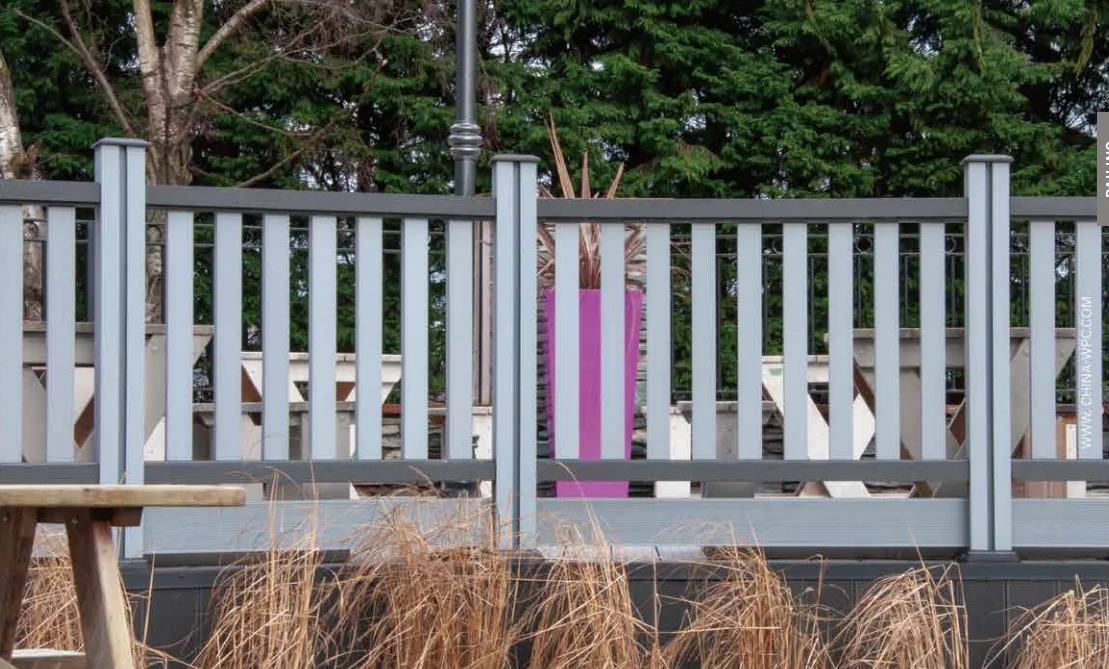 WPC Stair Design Terrace Deck - Durable, Waterproof Railing