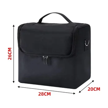 Large capacity cosmetic bag with trays portable travel  nylon makeup bag nails polish bag