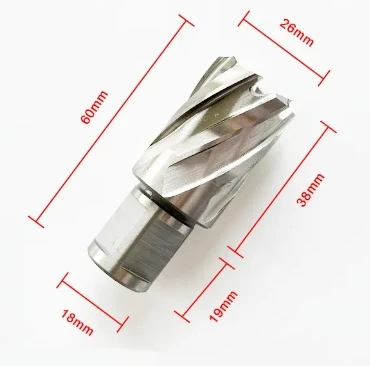 Hss Annular Cutter Right Angle Shank Core Drill Bit Drills for Steel Plate Mental Drilling