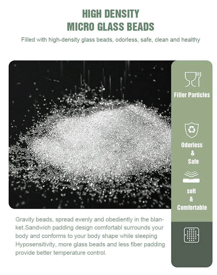 High Quality Glass Bead 7 Lays Oeko Tex Certified Bamboo Cooling Autism