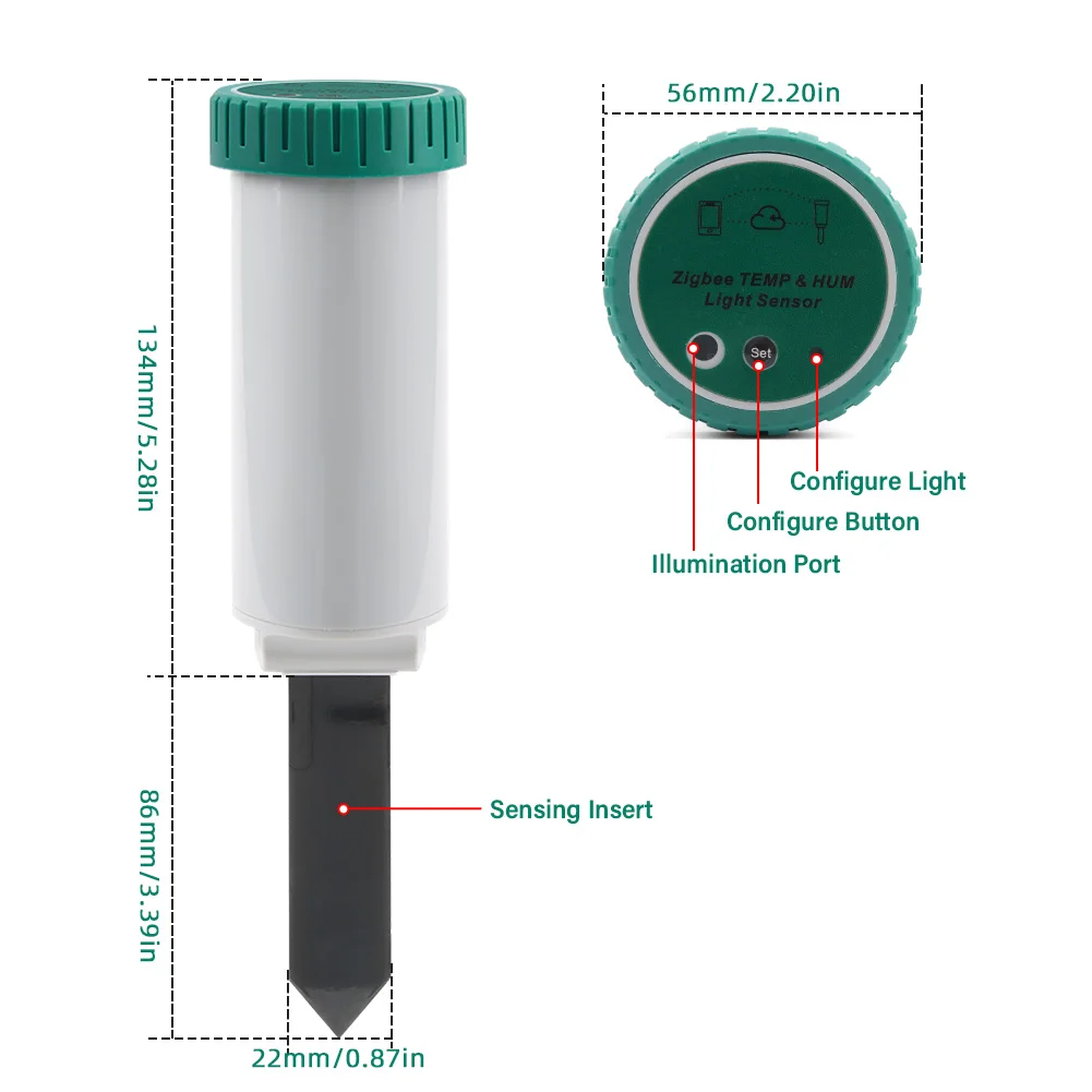 Soil Temperature and Humidity Sensor WiFi Smart Life Tuya Irrigation Watering Outdoor Gardening Water Timer