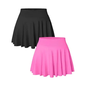 Cross-Border Breathable Spandex/Polyester Outdoor Sports Training Pleated Skirt Pockets New Yoga Dance Fitness Clothing Tennis