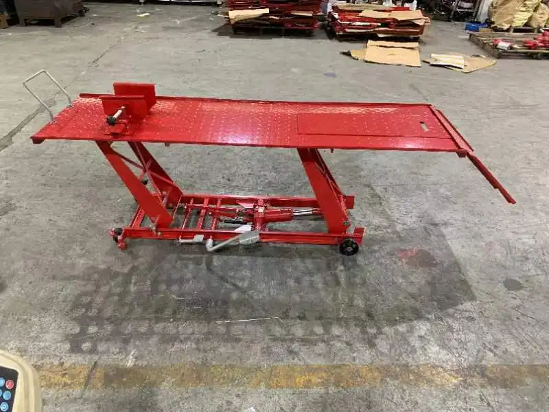 China Factory Made OSATE 800lbs 1000lbs Parallel Hydraulic Motorcycle Lift Table Platform With CE