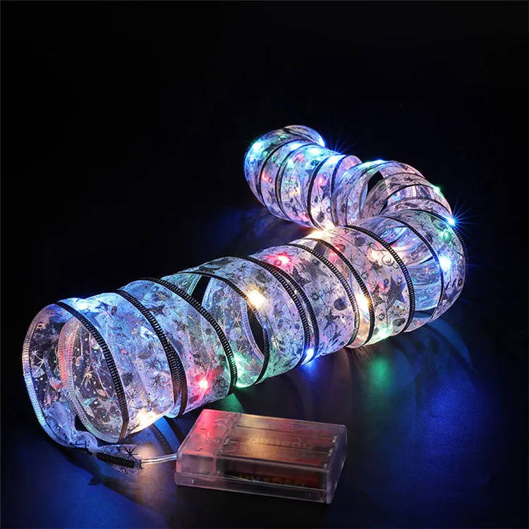 Fairy Garland String Light Waterproof Copper Wire Ribbon Bows Christmas Lights for Party Weddings Holiday Xmas Tree Decorations