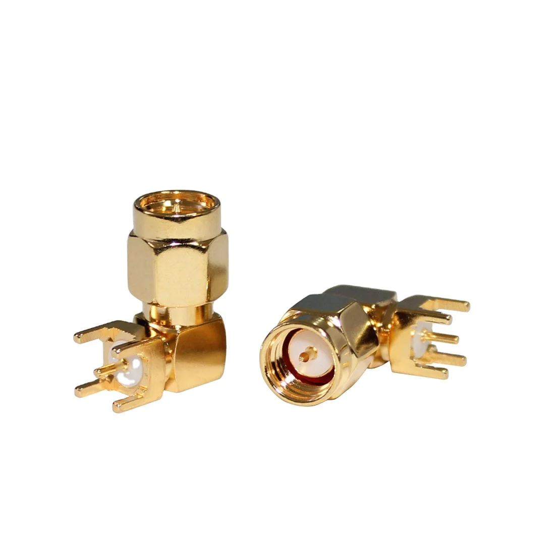 product high performance low signal loss sma jwe coaxial connector sma male bent connector pcb connector-2