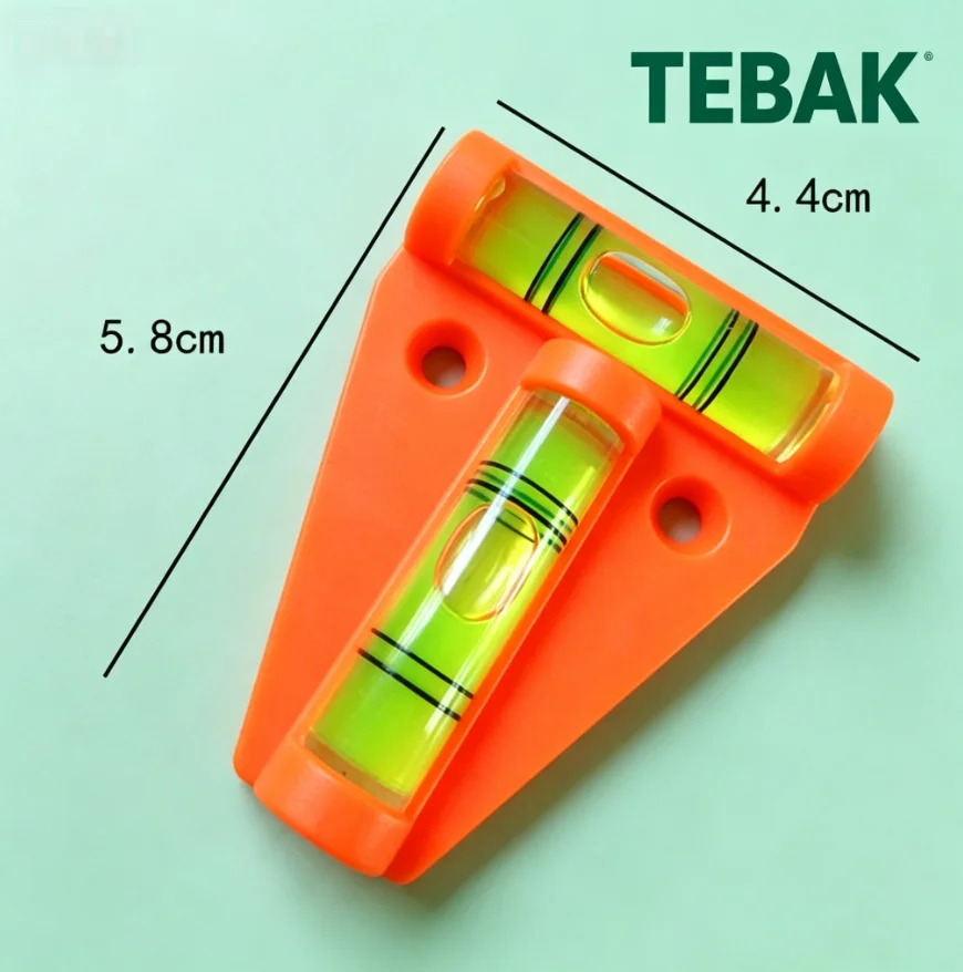 TEBAK Mini Spirit Level Bullseye Bubble Level T-Type Scope Leveler Universal Liquid Inclinometer Sensor