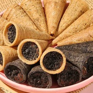 OEM Cone Chocolate Crispy and Delicious Ice Cream Snack Solid Form for Leisure Foreign Trade Export Wholesale
