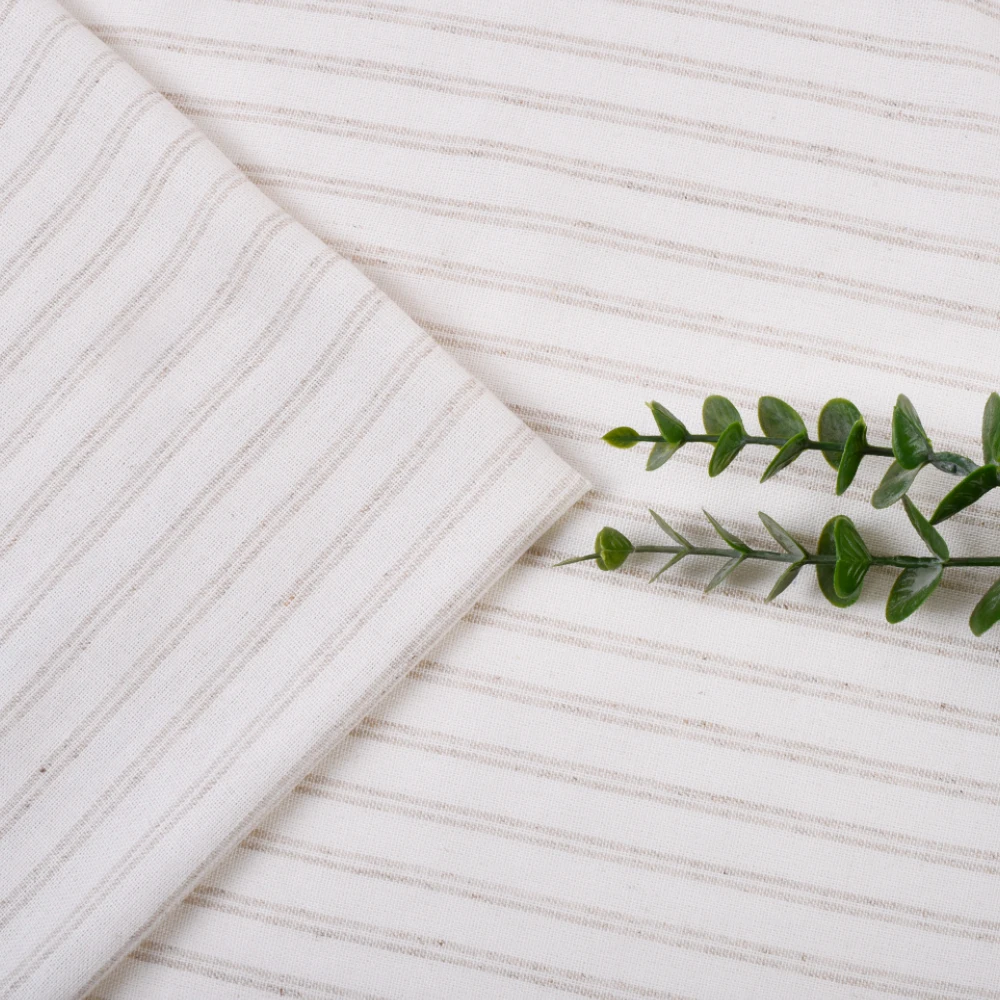 product wholesale eco friendly medium weight linen cotton yarn dyed stripes woven fabric for garment use pants dress skirts-7