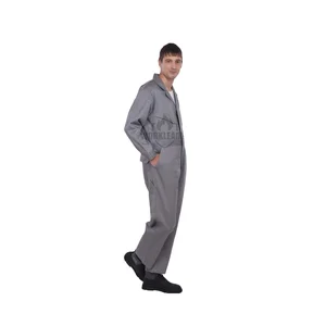 Factory Custom FRC Flame Retardant Overalls Oil and Gas Industry Grey Safety FR Clothing Coverall