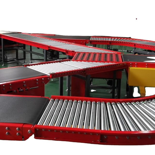 Automatic muxiang dws parcel sorting conveyor machine logistic sortation conveyors in logistic express center conveying cargoes