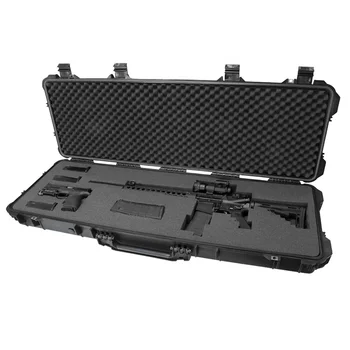 Competitive Price utility portable long plastic weatherproof gun case military tool box with removable foam