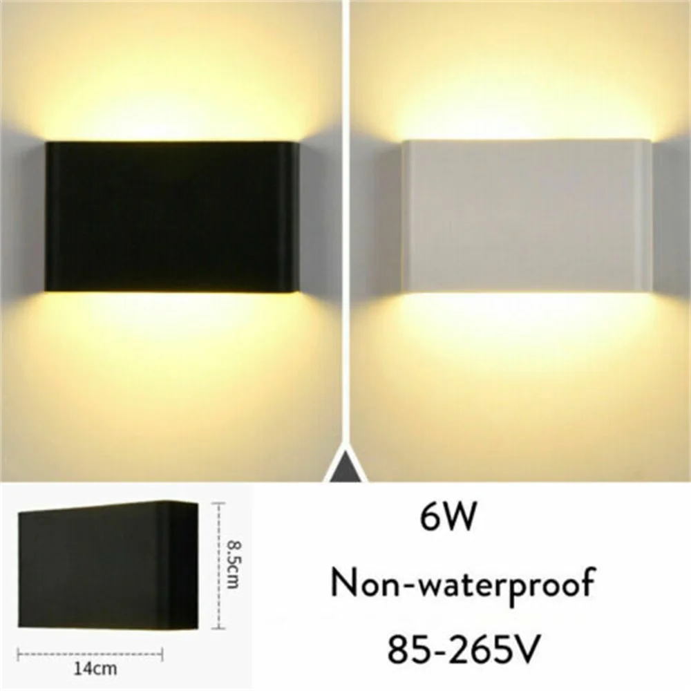 Modern Led Wall Light Up Down Sconce Lighting 6w Lamp Balcony Black White 85 265v Wall Lights