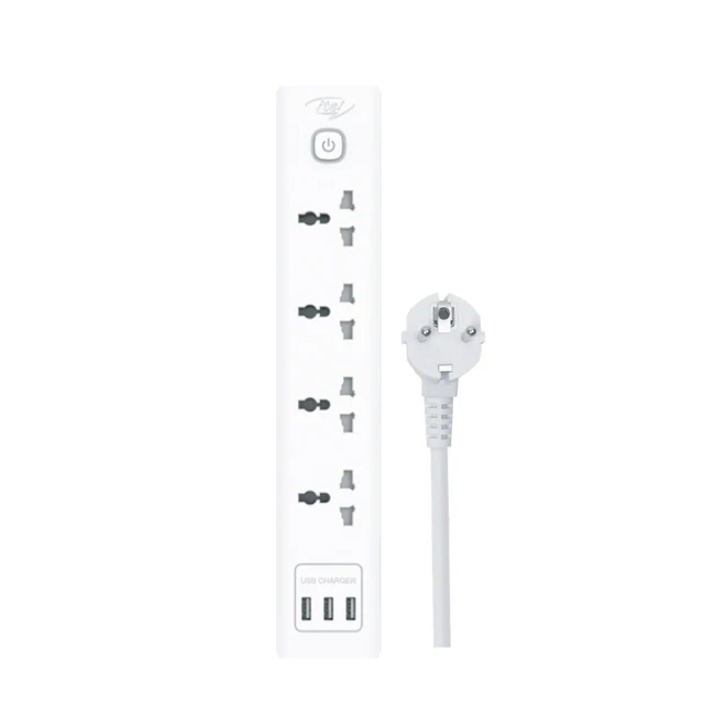 Power strip with 4 plugs 3M cable for multiple security protection of the desktop power strip 30pcs/ctn