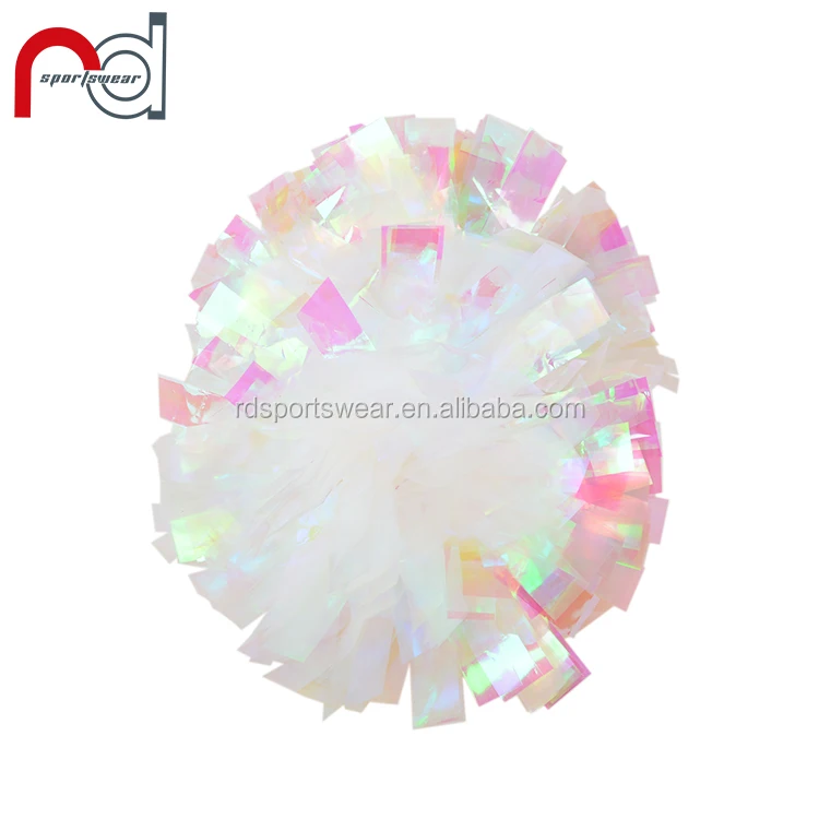 1pc Metallic Foil Cheerleading Poms For Performance - Sports