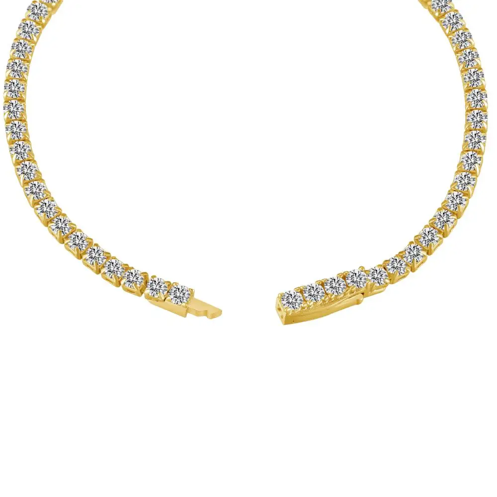 KAKODIY High Quality Tennis Bracelet Luxury Bijru Prata 925 Gemstone Gold Plated Silver Bracelet for Women detail 1