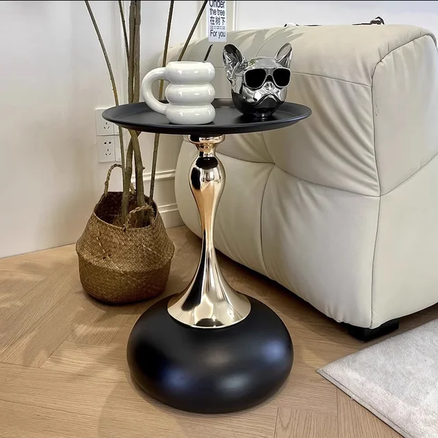 Modern Luxury Italian Accessible Small Waist Coffee/Sofa Side Table Movable Glass Bedside Corner Table with Feature Set