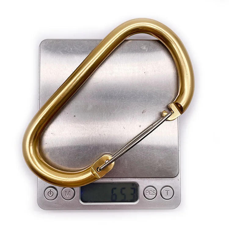 Aluminum Custom Oversized Wire Gate D Shape Metal Carabiner Karabiner