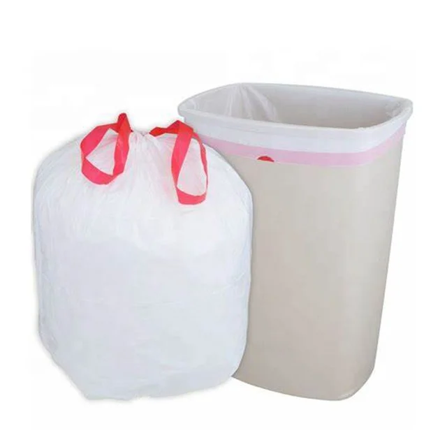 13 Gallons Custom Logo Printing Drawstring Garbage Bag Plastic Trash Bag