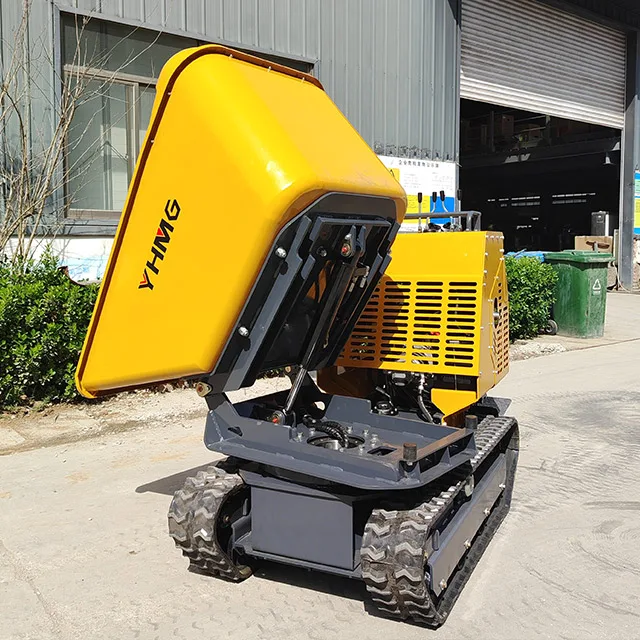 High Quality Mini Crawler Transporter Rubber Trucks Dump Loader Diesel Self Loading Mini Dumpe Loaderr with Rotate 260 Degrees
