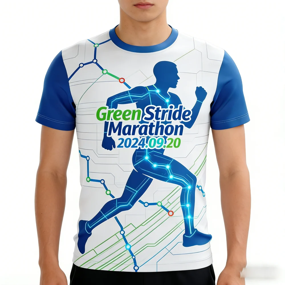 High Performance Knitted Dry Fit Race Shirts 5K 10K Marathon Custom Logo Quick Dry Running T-shirts Sports Wear
