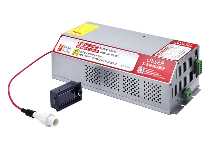 EFR 100 Watt Co2 Laser Tube Power Supply With Display Support 2 Heads 4 Heads